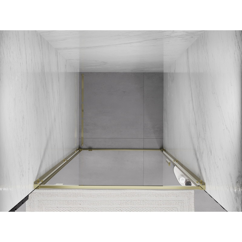 Mexen Exo-BR drzwi prysznicowe uchylne 70 cm, transparent, złote - 8181-070-000-50-00