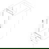 Mexen Exo scharnierende douchedeur 80 cm, transparant, goud - 8181-080-000-50-00