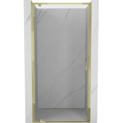 Mexen Exo drzwi prysznicowe uchylne 80 cm, transparent, złote - 8181-080-000-50-00