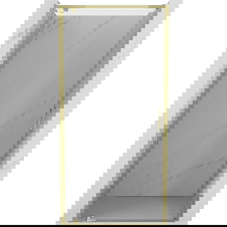 Mexen Exo scharnierende douchedeur 80 cm, transparant, goud - 8181-080-000-50-00
