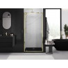 Mexen Exo-BR puerta de ducha abatible 80 cm, transparente, dorada - 8181-080-000-50-00