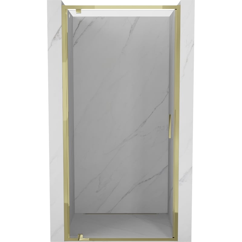 Mexen Exo-BR porta doccia a battente 90 cm, trasparente, dorata - 8181-090-000-50-00