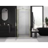 Mexen Exo 95 cm Hinged Shower Door, Transparent, Gold - 8181-095-000-50-00