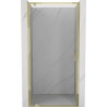 Mexen Exo-BR nihajna pršna vrata 100 cm, prozorna, zlata - 8181-100-000-50-00