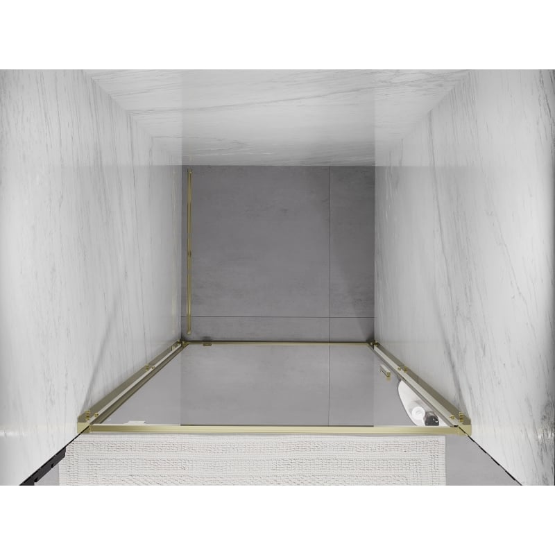 Mexen Exo-BR Schwingtür Dusche 100 cm, transparent, gold - 8181-100-000-50-00