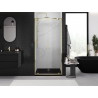Mexen Exo-BR Duo dvojna nihajna pršna vrata 80 cm, prozorna, zlata - 8182-080-000-50-00