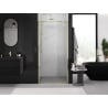 Mexen Exo double hinged shower door 100 cm, transparent, gold - 8182-100-000-50-00
