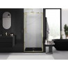 Mexen Exo-R puerta de ducha abatible 100 cm, transparente, dorada - 819-100-000-50-00