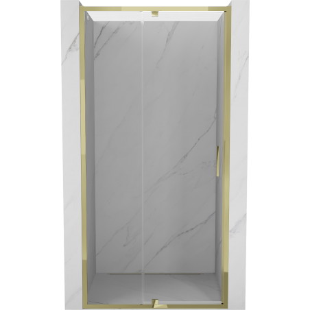 Mexen Exo-R drzwi prysznicowe uchylne 105 cm, transparent, złote - 819-105-000-50-00