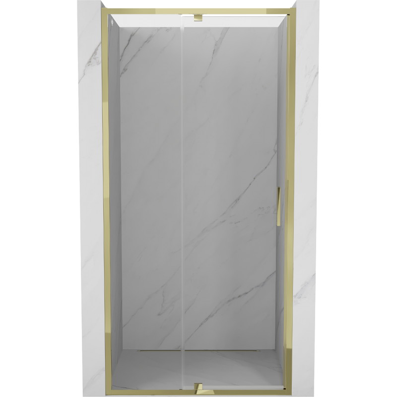 Mexen Exo drzwi prysznicowe uchylne 110 cm, transparent, złote - 819-110-000-50-00