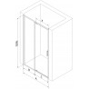 Mexen Exo-R veram dušas durvis 115 cm, caurspīdīgas, zelta - 819-115-000-50-00