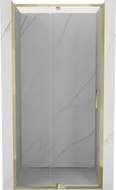 Mexen Exo-R drzwi prysznicowe uchylne 125 cm, transparent, złote - 819-125-000-50-00