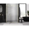 Mexen Exo 140 cm Hinged Shower Door, Transparent, Gold - 819-140-000-50-00