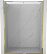 Mexen Exo-R puerta de ducha abatible 150 cm, transparente, dorada - 819-150-000-50-00