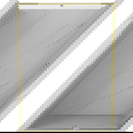 Mexen Exo scharnierende douchedeur 155 cm, transparant, goud - 819-155-000-50-00