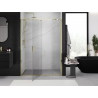 Mexen Exo-R puerta de ducha abatible de 155 cm, transparente, dorada - 819-155-000-50-00