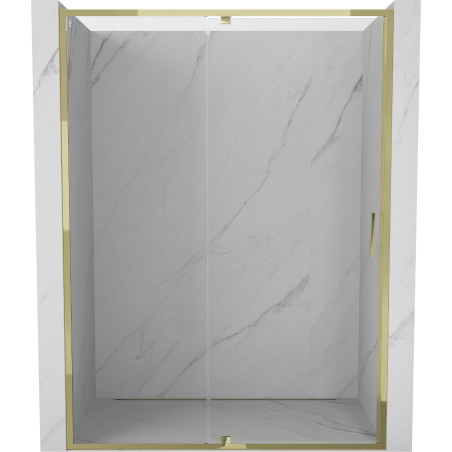 Mexen Exo-R drzwi prysznicowe uchylne 160 cm, transparent, złote - 819-160-000-50-00