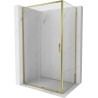 Mexen Exo-S kabina prysznicowa rozsuwana 90 x 80 cm, transparent, złota - 8151-090-080-50-00