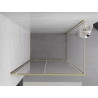 Mexen Exo-S skjutbar duschkabin 145 x 80 cm, transparent, guld - 8151-145-080-50-00