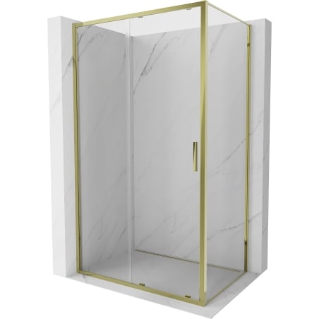 Mexen Exo-S cabine de douche coulissante 90 x 85 cm, transparente, dorée - 8151-090-085-50-00