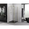 Mexen Exo-S 90 x 90 cm liukuovi suihkukaappi, läpinäkyvä, kultainen - 8151-090-090-50-00