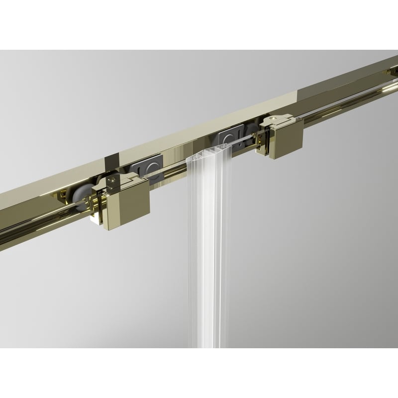 Mexen Exo-S cabina doccia scorrevole 100 x 100 cm, trasparente, dorata - 8151-100-100-50-00