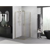 Mexen Exo-S συρόμενη καμπίνα ντους 100 x 100 cm, διαφανής, χρυσή - 8151-100-100-50-00