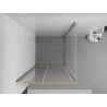 Mexen Exo-S liukuva suihkukoppi 100 x 100 cm, kirkas, kultainen - 8151-100-100-50-00