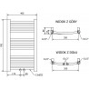 Mexen Ares radiador eléctrico 700 x 400 mm, 300 W, blanco - W102-0700-400-2300-20