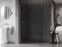 Mexen Kioto-X Walk-in tuš stijena 100 x 200 cm, prozirna 10 mm, krom - 800-100-101-01-00-X