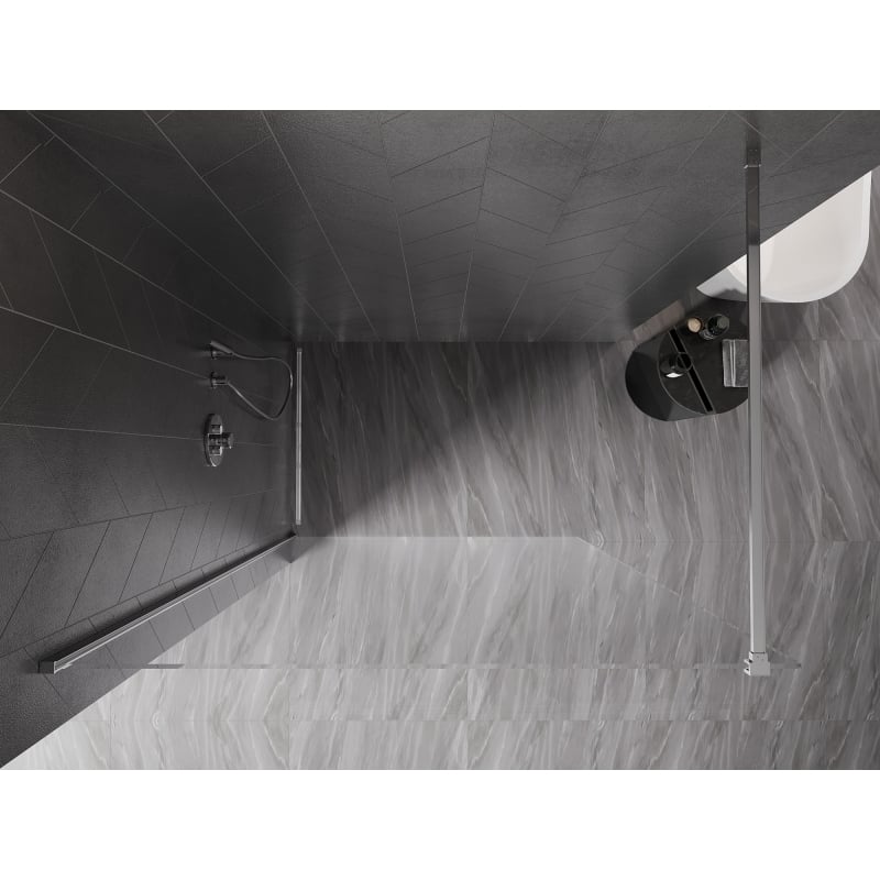 Mexen Kioto-X dušisein Walk-in 110 x 200 cm, läbipaistev 10 mm, kroom - 800-110-101-01-00-X