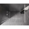 Mexen Kioto-X Staklena tuš pregrada Walk-in 50 x 200 cm, prozirna 10 mm, bijela - 800-050-101-20-00-X