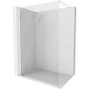 Mexen Kioto-X Staklena tuš pregrada Walk-in 50 x 200 cm, prozirna 10 mm, bijela - 800-050-101-20-00-X