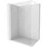 Mexen Kioto-X Duschwand Walk-in 90 x 200 cm, transparent 10 mm, weiß - 800-090-101-20-00-X