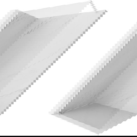 Mexen Kioto-X Duschwand Walk-in 100 x 200 cm, transparent 10 mm, weiß - 800-100-101-20-00-X