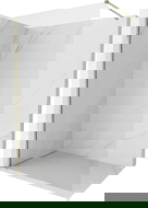 Mexen Kioto-X paroi de douche Walk-in 70 x 200 cm, transparent 10 mm, or - 800-070-101-50-00-X