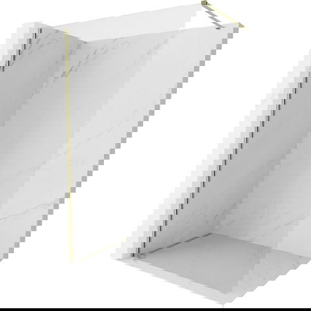 Mexen Kioto-X Duschwand Walk-in 80 x 200 cm, transparent 10 mm, gold - 800-080-101-50-00-X