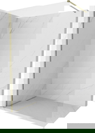 Mexen Kioto-X Duschwand Walk-in 90 x 200 cm, transparent 10 mm, gold - 800-090-101-50-00-X