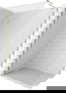 Mexen Kioto-X parede de duche Walk-in 160 x 200 cm, transparente 10 mm, dourada - 800-160-101-50-00-X