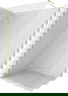 Mexen Kioto-X parede de duche Walk-in 70 x 200 cm, transparente 10 mm, dourada escovada - 800-070-101-55-00-X