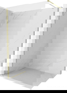 Mexen Kioto-X Duschwand Walk-in 80 x 200 cm, transparent 10 mm, Gold gebürstet - 800-080-101-55-00-X