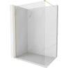 Mexen Kioto-X Duschwand Walk-in 100 x 200 cm, transparent 10 mm, gold gebürstet - 800-100-101-55-00-X