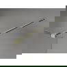 Mexen Kioto-X douchewand Walk-in 120 x 200 cm, transparant 10 mm, goud geborsteld - 800-120-101-55-00-X