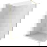 Mexen Kioto-X douchewand Walk-in 120 x 200 cm, transparant 10 mm, goud geborsteld - 800-120-101-55-00-X