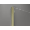 Mexen Kioto-X Duschwand Walk-in 140 x 200 cm, transparent 10 mm, gold gebürstet - 800-140-101-55-00-X