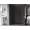 Mexen Kioto-X Walk-in Shower Wall 100 x 200 cm, Transparent 10 mm, Rose Gold - 800-100-101-60-00-X