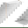 Mexen Kioto-X douchewand Walk-in 120 x 200 cm, transparant 10 mm, roze goud - 800-120-101-60-00-X