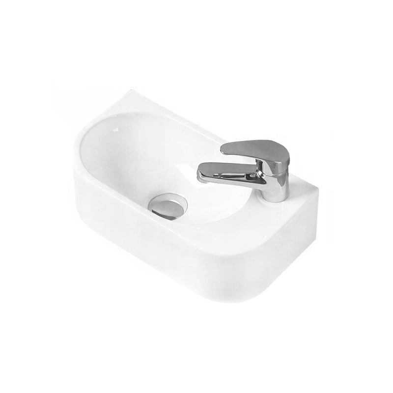 Mexen Viera opbouwwastafel links 40 x 21 cm, wit - 21274000L