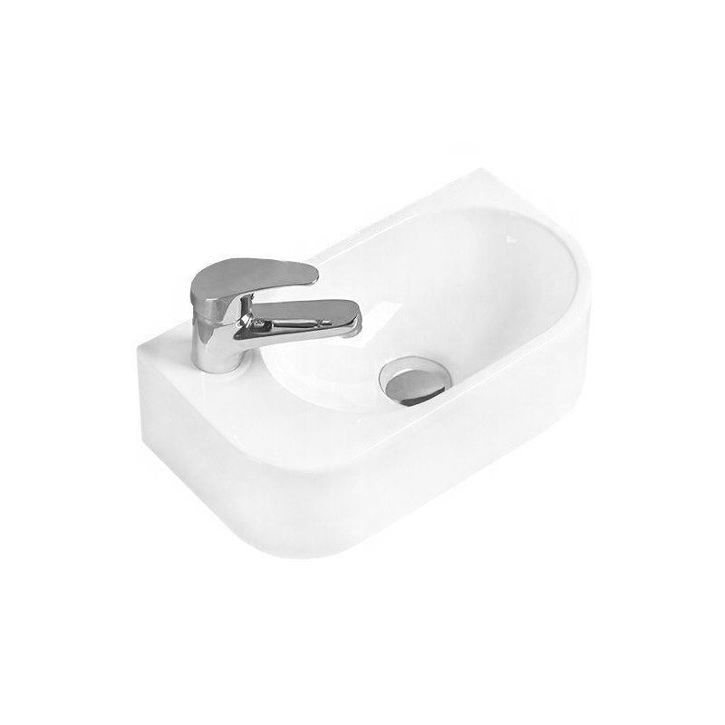 Mexen Viera pöytätason oikea pesuallas 40 x 21 cm, valkoinen - 21274000R