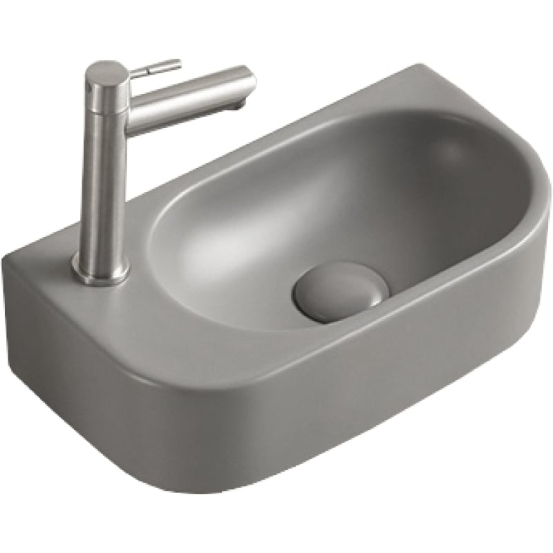 Mexen Viera gornja umivaonika desna 40 x 21 cm, svijetla siva mat - 21274061R